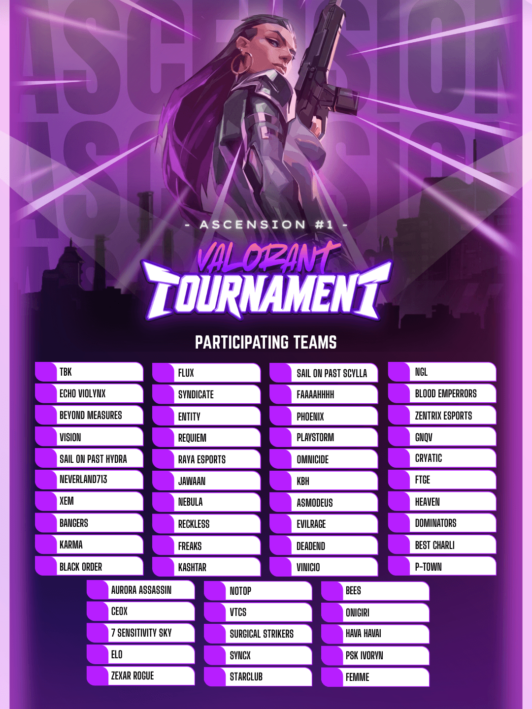 Team lineup poster