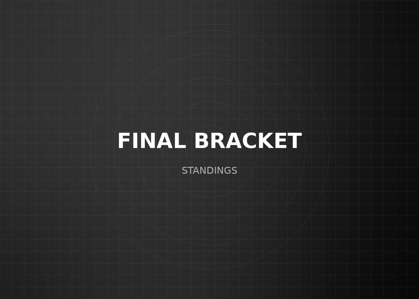 Final bracket standings graphic